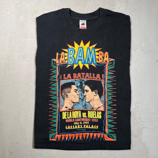1995 Top Rank "La Batalla" Black Tee Size Large USED v19523