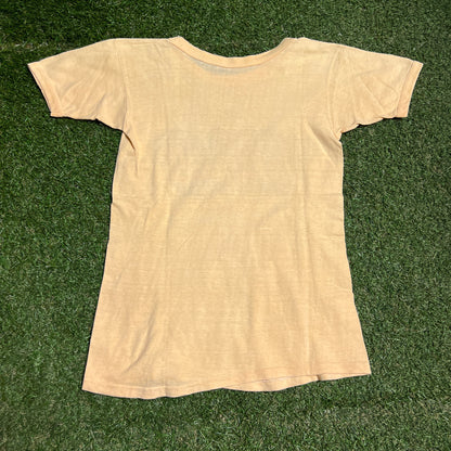 1970s The Who Faded Yellow Tee Size Small USED v16420