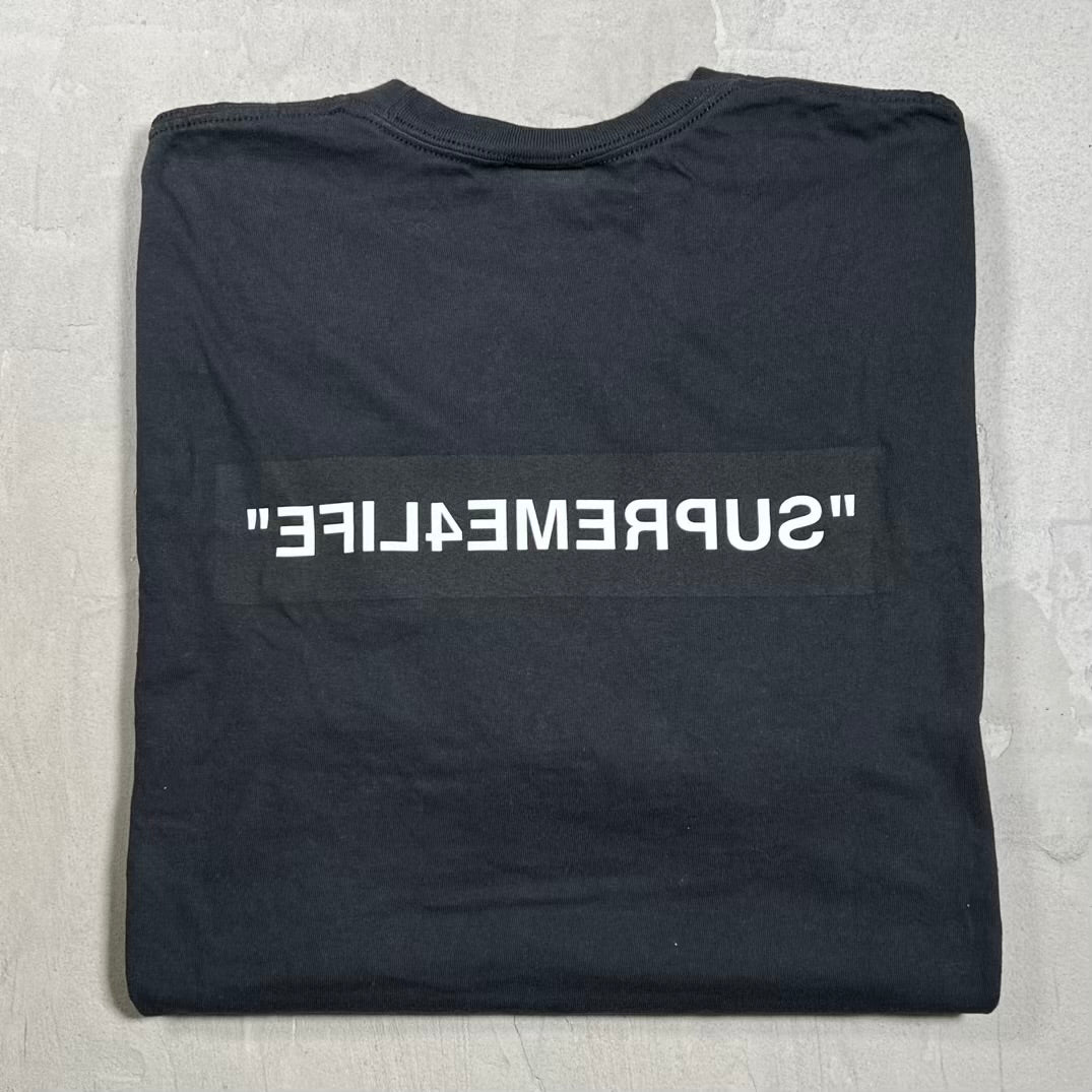 Supreme 4 Life Black Tee (2024) Size Large USED x18526