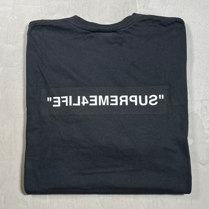 Supreme 4 Life Black Tee (2024) Size Large USED x18526