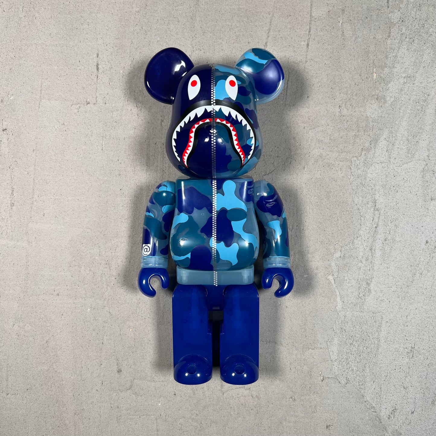Bearbrick BAPE ABC Camo Shark Set Clear Blue (2020) USED x17310