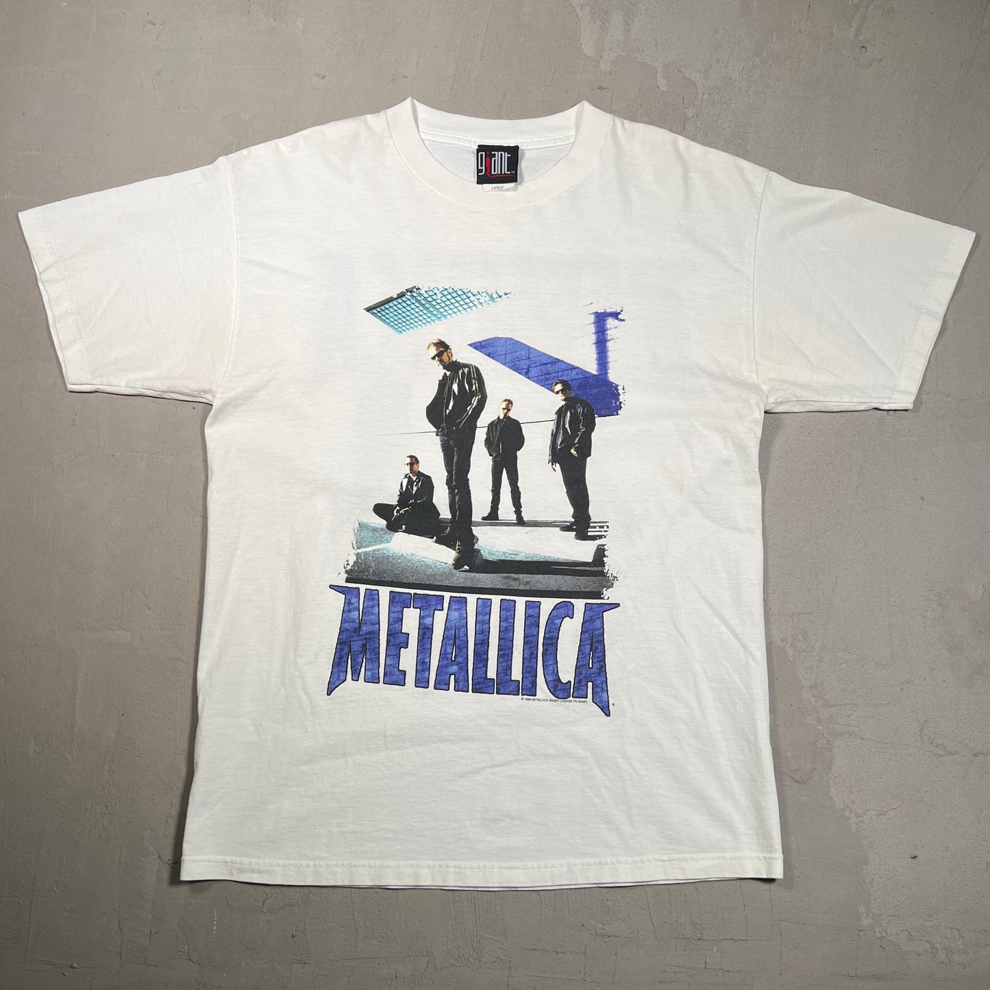 1998 Metallica Reload White Tee Size Large USED v15973