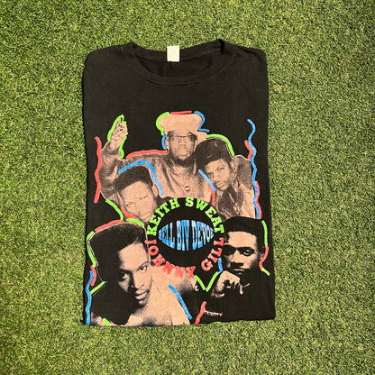 1991 Keith Sweat x Johnny Gill x Bell Biv Devoe Black Tour Tee Size Large USED v16081