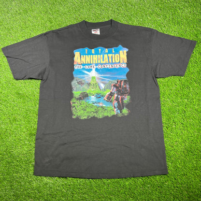 1997 Total Annihilation Core Contingency Black Tee Size XL USED v17371