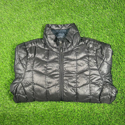 Marmot Light Weight Puffy Black Jacket Size Medium USED v17385