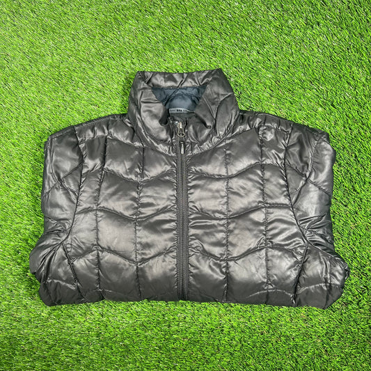 Marmot Light Weight Puffy Black Jacket Size Medium USED v17385