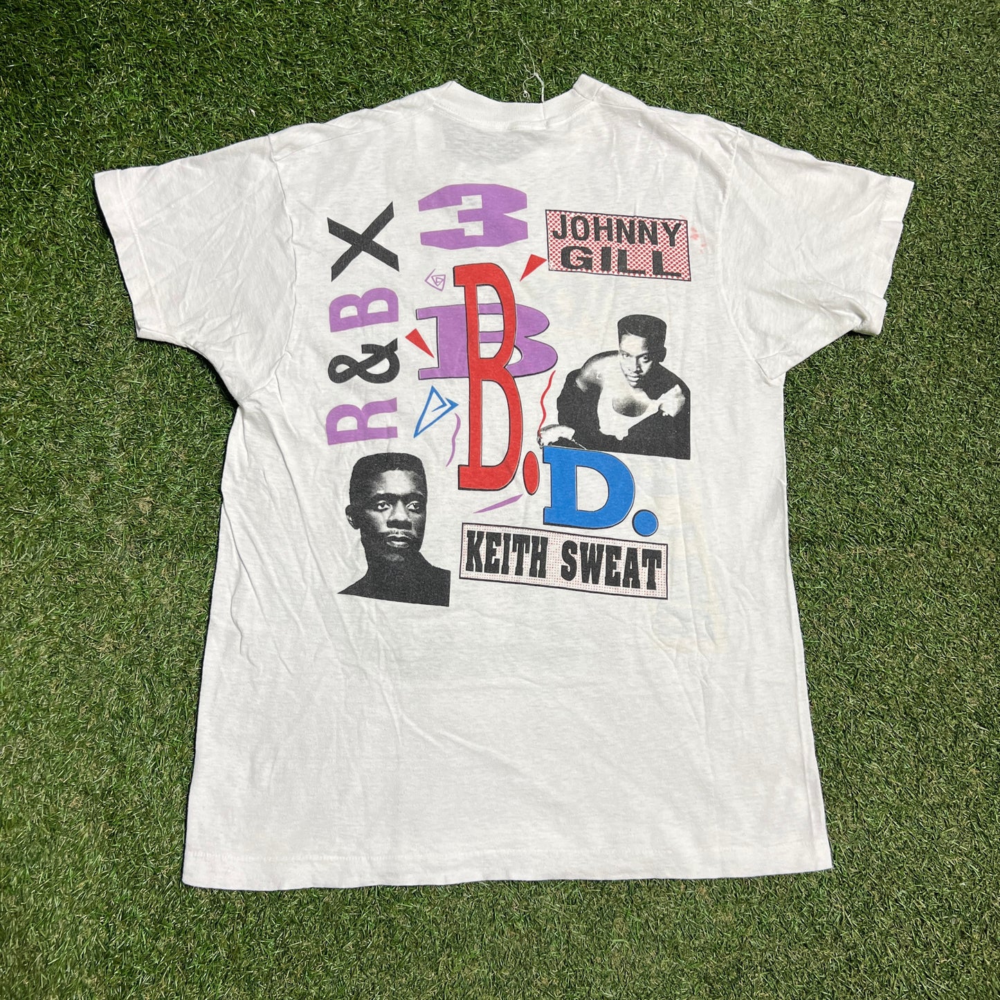 1990s Bell Biv Devoe "Do Me!" White Tee Size Medium USED v16082
