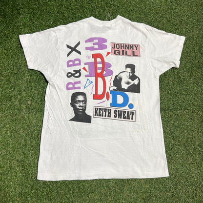 1990s Bell Biv Devoe "Do Me!" White Tee Size Medium USED v16082