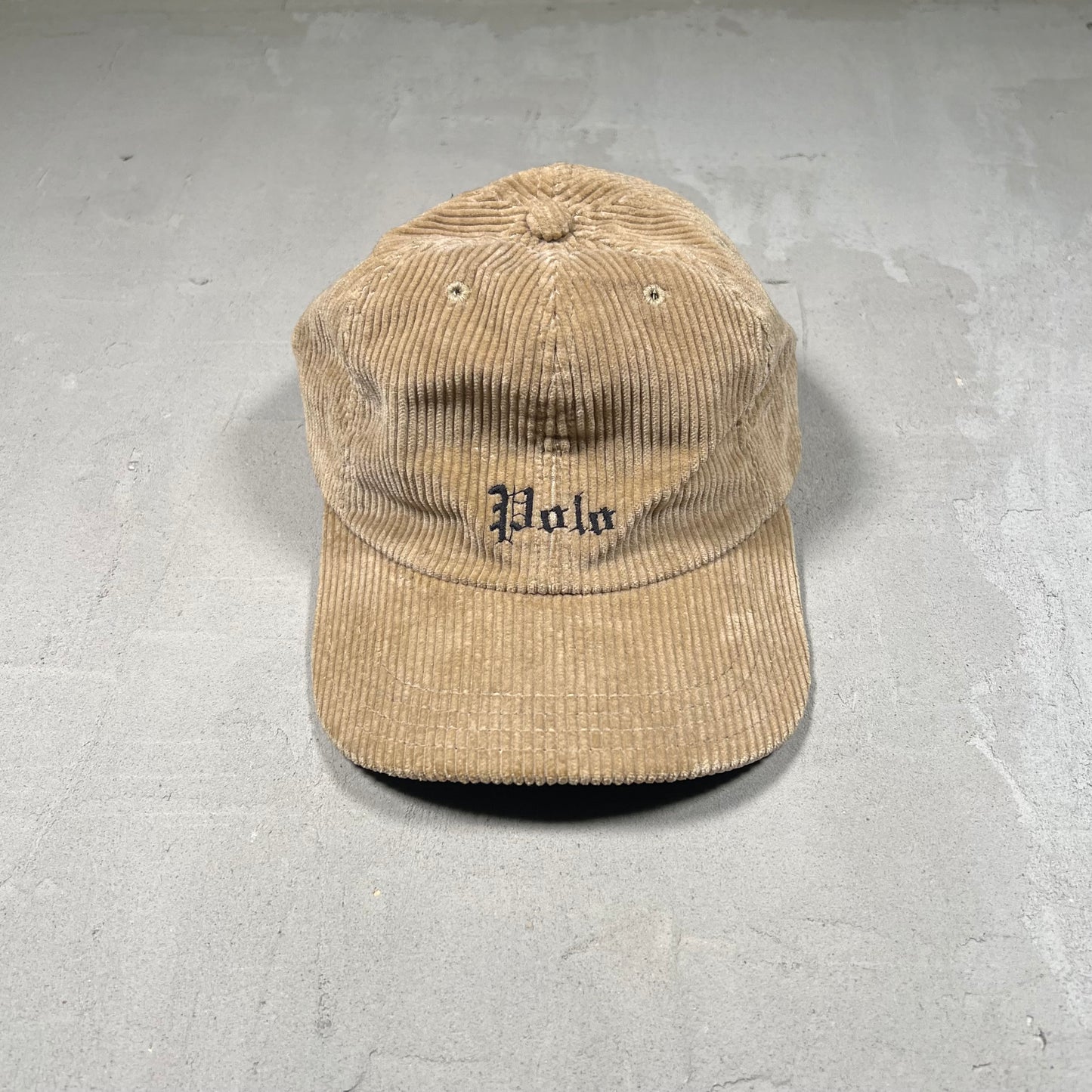 Polo Ralph Lauren Brown Corduroy Logo Hat USED v18996