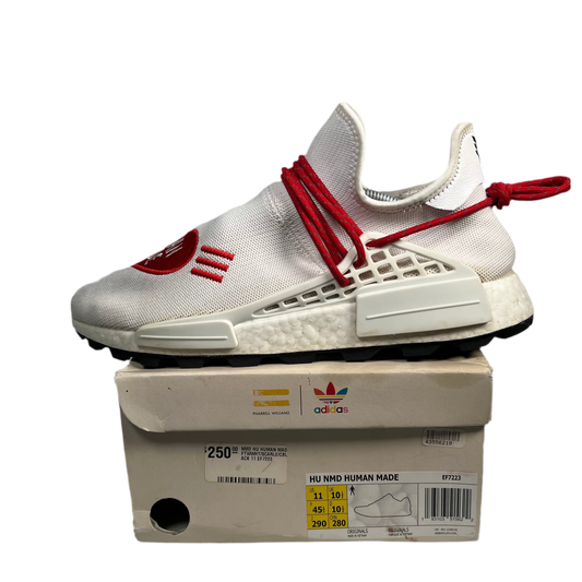 Adidas Pharrell Human Made White Red (2019) Size 11 USED s17617