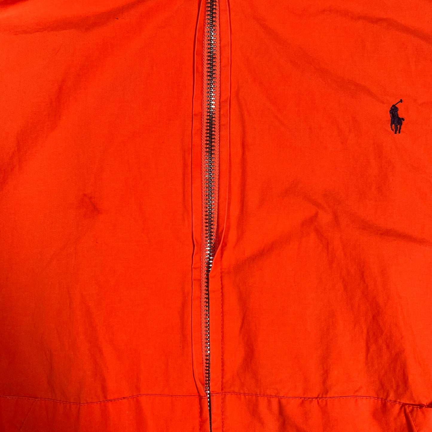 Y2K Polo Ralph Lauren Orange Hooded Jacket Size Medium USED v18222