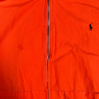 Y2K Polo Ralph Lauren Orange Hooded Jacket Size Medium USED v18222