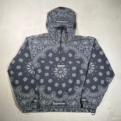 Supreme Reflective Bandana Anorak Black Pullover (2026) Size Medium USED x18847