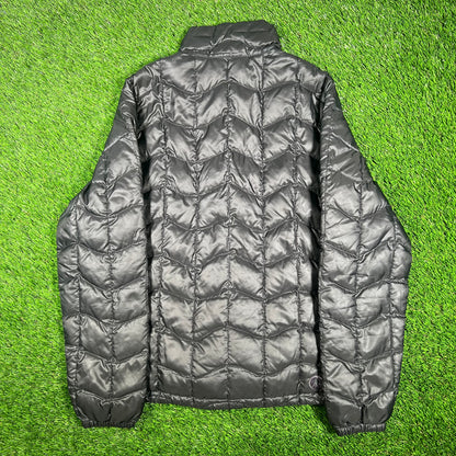 Marmot Light Weight Puffy Black Jacket Size Medium USED v17385
