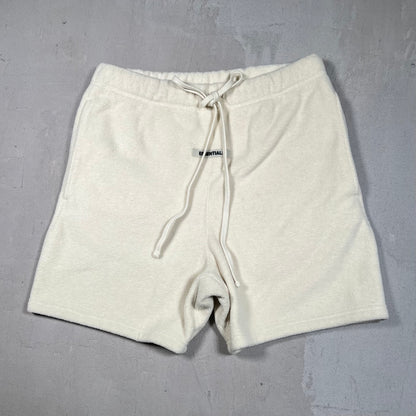 Fear of God Fog Essentials White Fleece Shorts Size XS USED x17532