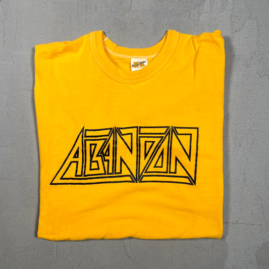 1980s Abandon Yellow Tee Size Medium USED v17086