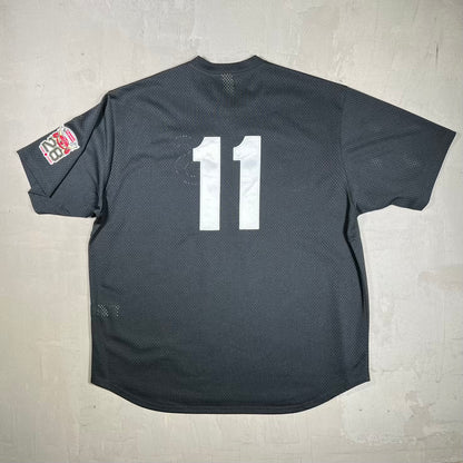 Supreme S Logo Black Baseball Henley (2025) Size XL USED x18983