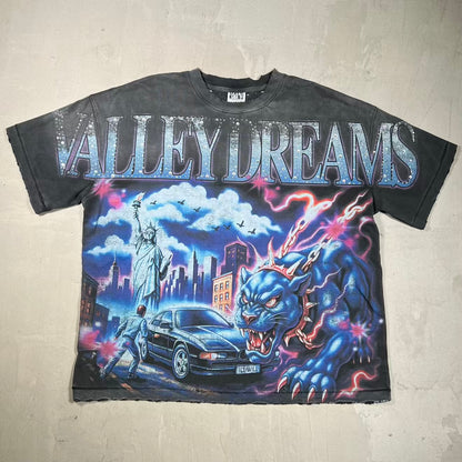 Vale Forever Monster Black Tee Size Large USED x18564