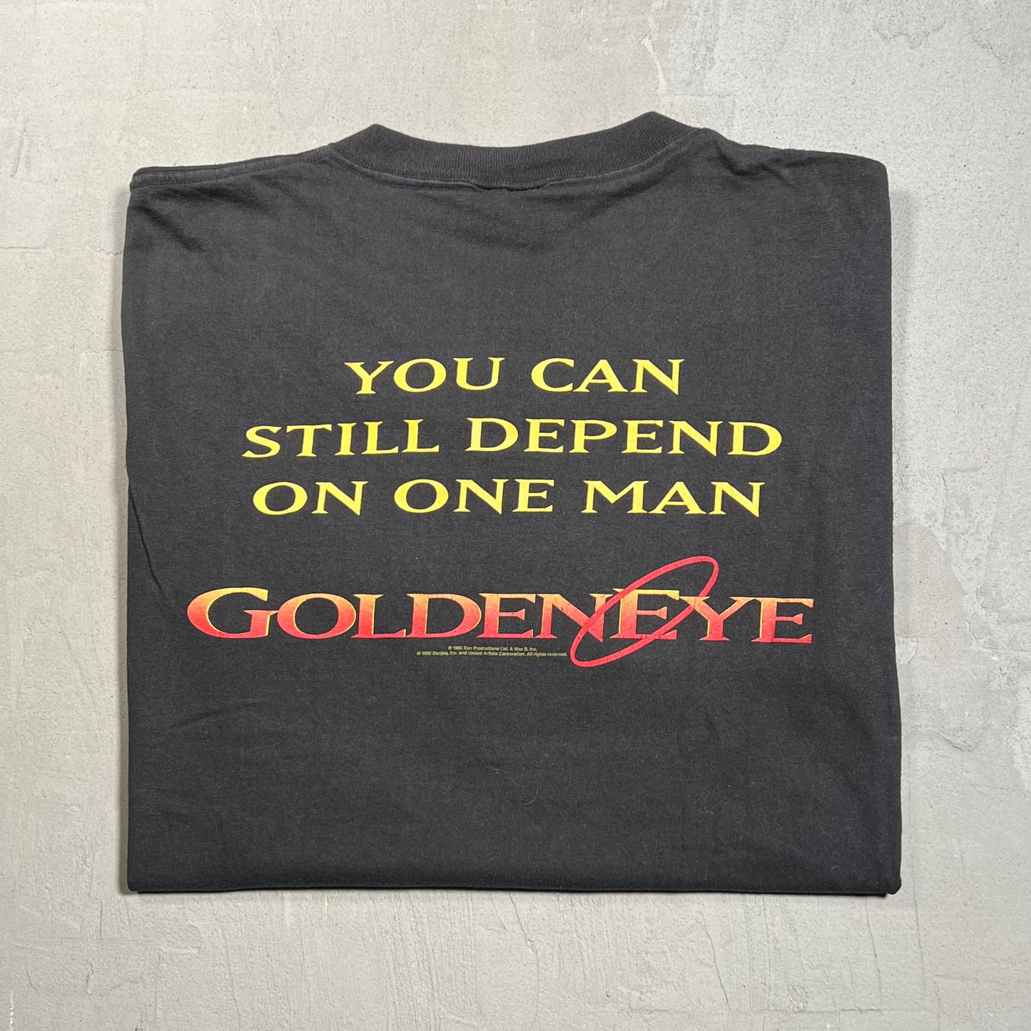 1995 James Bond 007 Golden Eye Promo Black Tee Size Large USED v18036