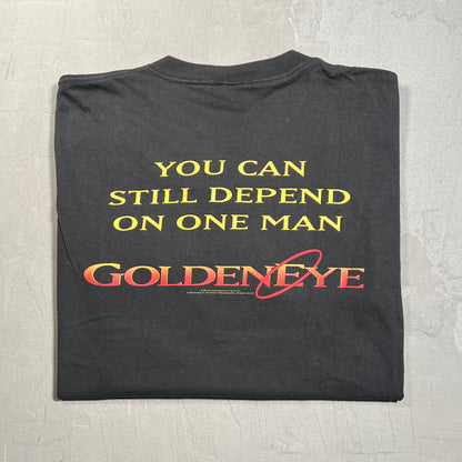 1995 James Bond 007 Golden Eye Promo Black Tee Size Large USED v18036