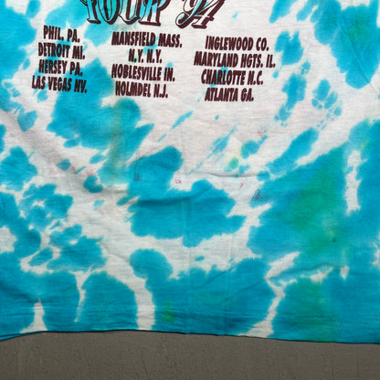 1994 Billy JoelElton John Once in A Lifetime Tour Blue Tie Dye Tee Size XL USED v19250