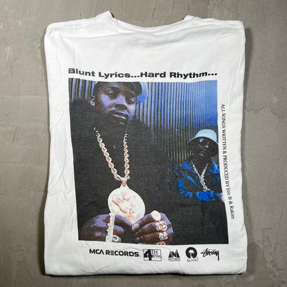 Stussy Eric B & Rakim "Move the Crowd" White Longsleeve Size Medium USED x18403