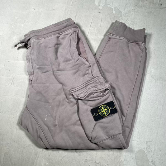 Stone Island Plum Purple Cargo Sweatpants Size Large USED x18592