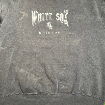 1990s Chicago White Socks Lee Tag Washed Black Crewneck Size XL USED v18349