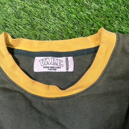 Vale Sound of Valley Green/Yellow Longsleeve Size Medium USED x15332