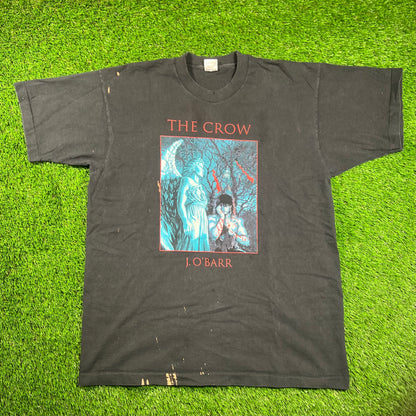 1994 The Crow J Obarr Pain Fear Black Tee Size XL USED v18313