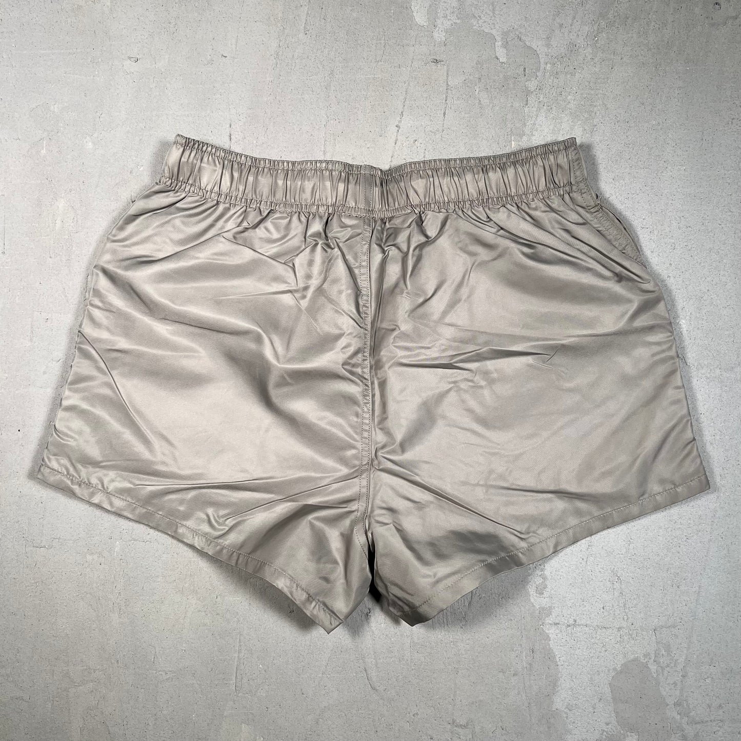 Essentials Fear Of God Nylon Tan Running Shorts Size Small NEW x17446