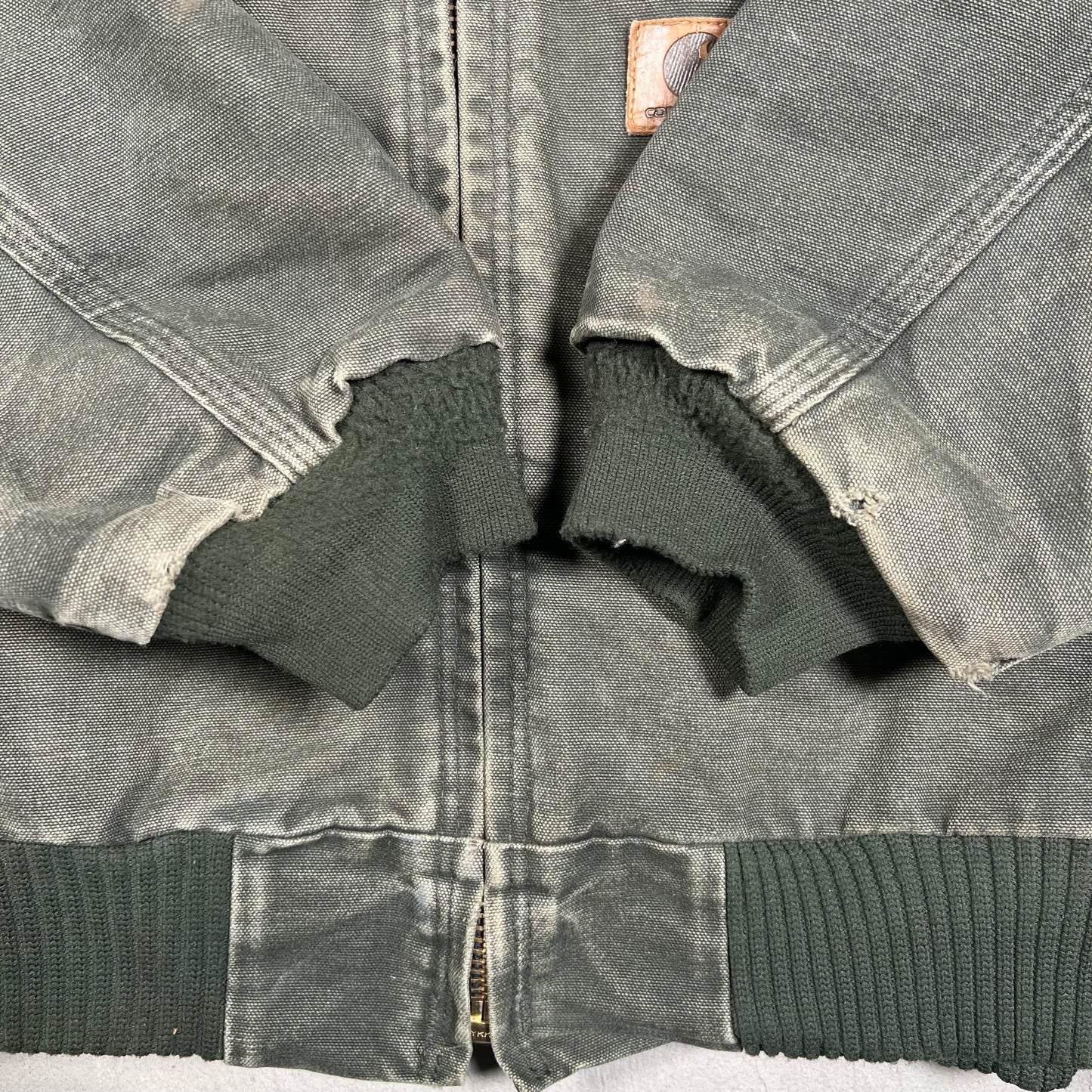 Y2K Carhartt Green Workwear Zip Up Jacket Size XL USED v19219