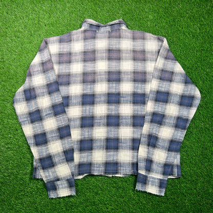 Vale Rhinestone Flannel Button Up Shirt Size XL NEW x16750