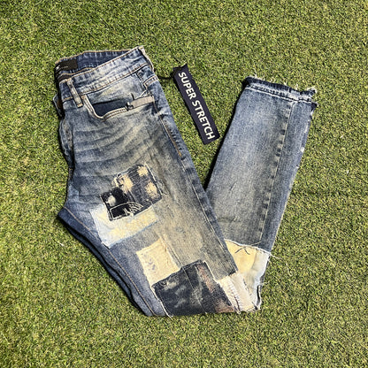 Legacy Edition Super Stretch Repair Patches Denim Pants Size 34 USED v16234