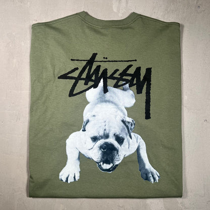 Stussy Stock Dog Green Tee Size XL NEW x17375