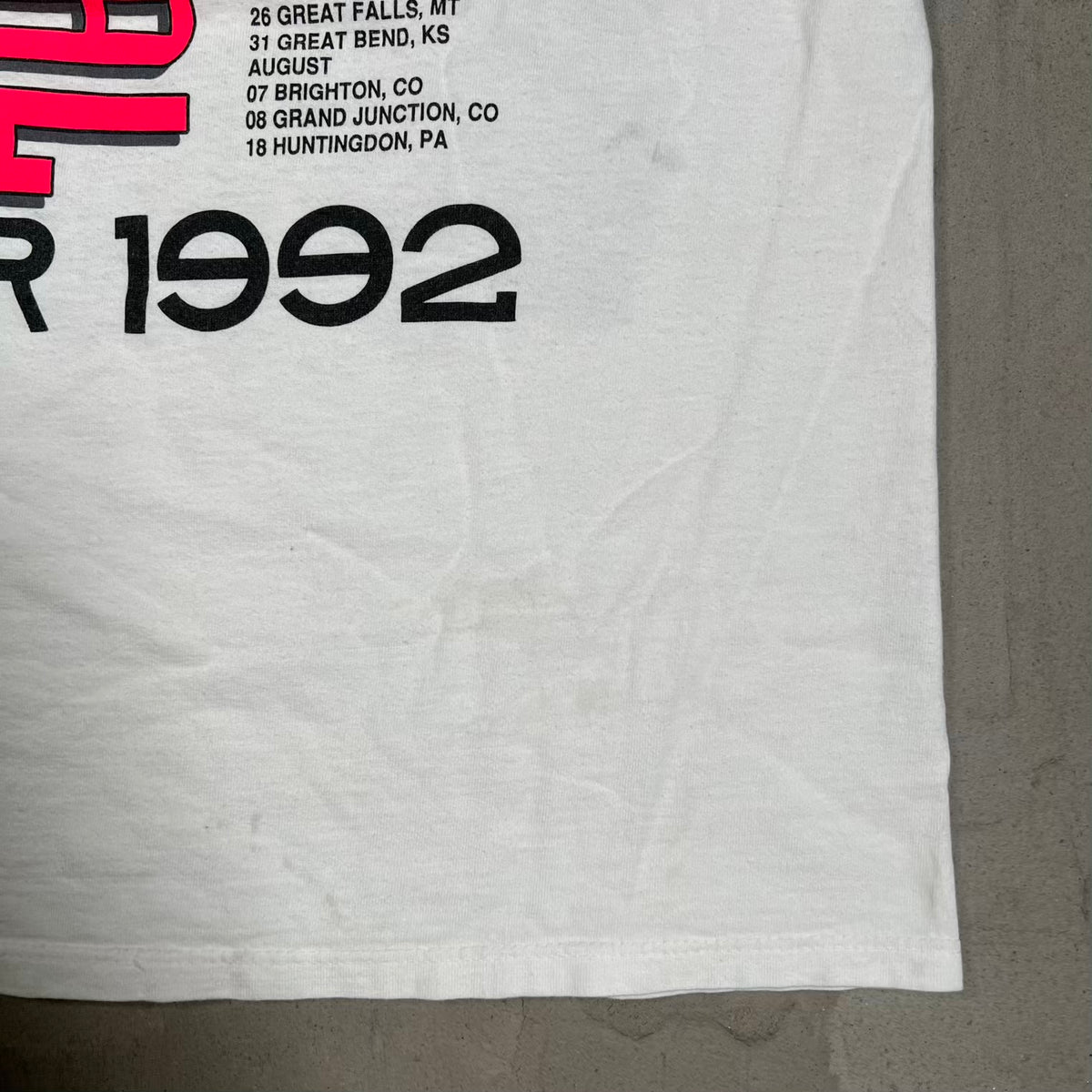 1992 Bone Against Steel 38 Special Tour White Tee Size Medium USED v20176