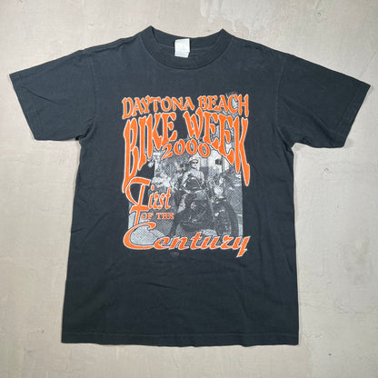 2000 Daytona Beach Bike Week First of The Century Black Tee Size Medium USED v19258