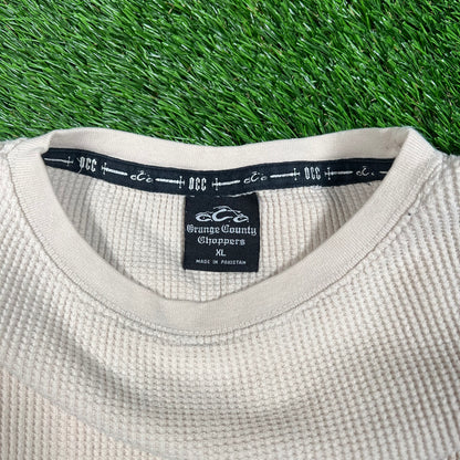 Y2K Orange Country Choppers Cream Thermal Size XL USED v17959
