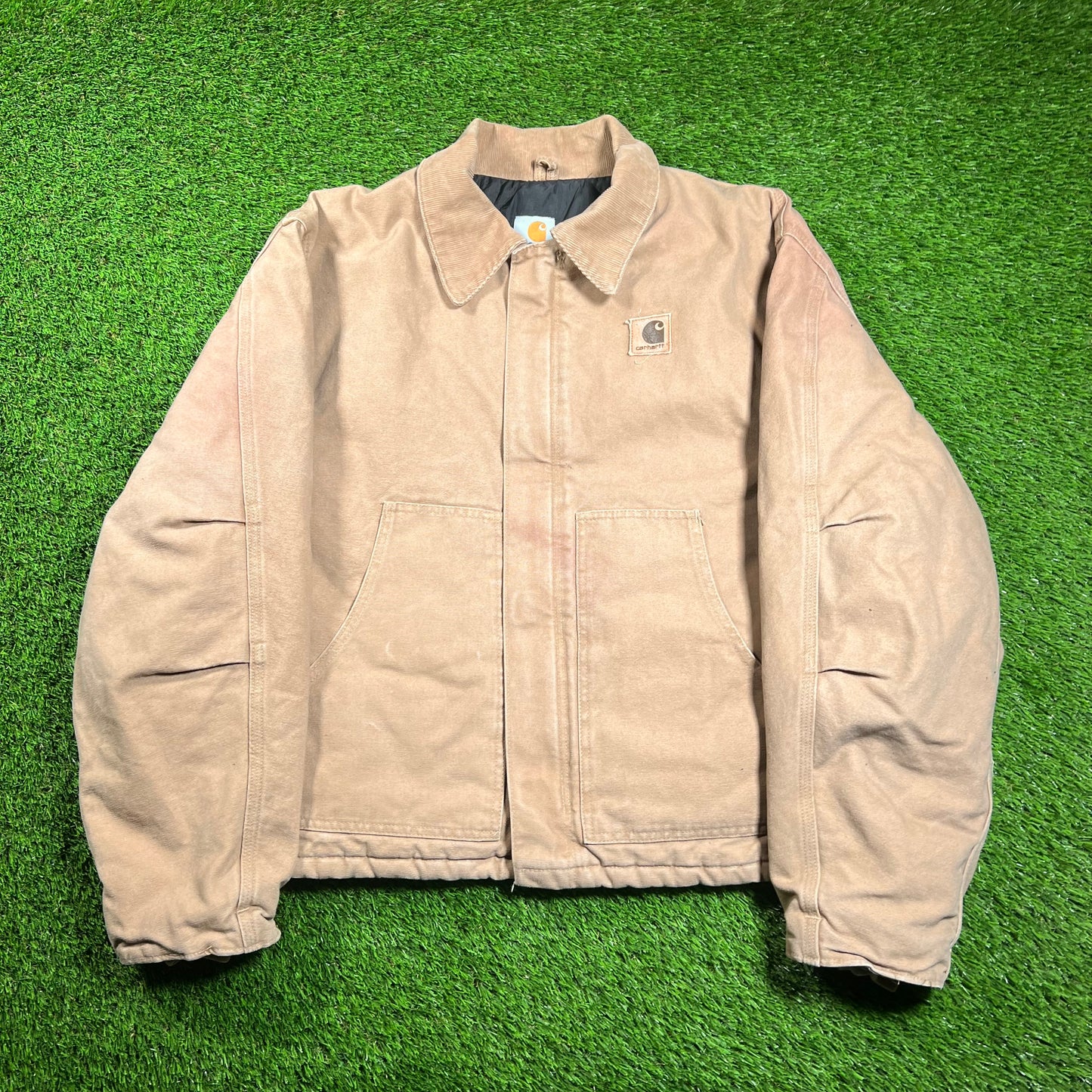 Y2K Carhartt Arctic Brown Workwear Zip Up Jacket Size XL USED v18385