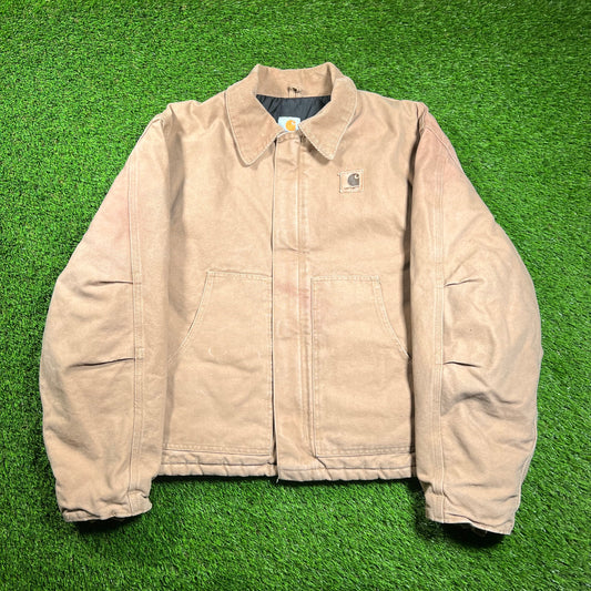 Y2K Carhartt Arctic Brown Workwear Zip Up Jacket Size XL USED v18385