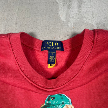 Polo Ralph Lauren Nantucket Bear Pink Crewneck Size Small USED v19053