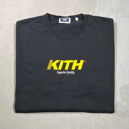 Kith Logo Tee Black/Yellow Size Large USED x17521