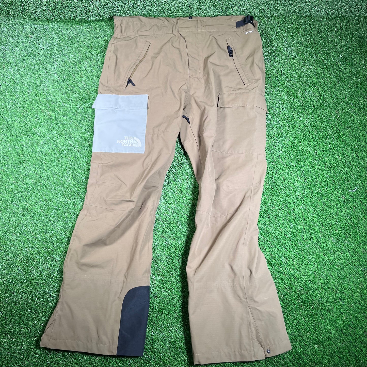 North Face Olive DryVent Overalls Size Large USED v17983