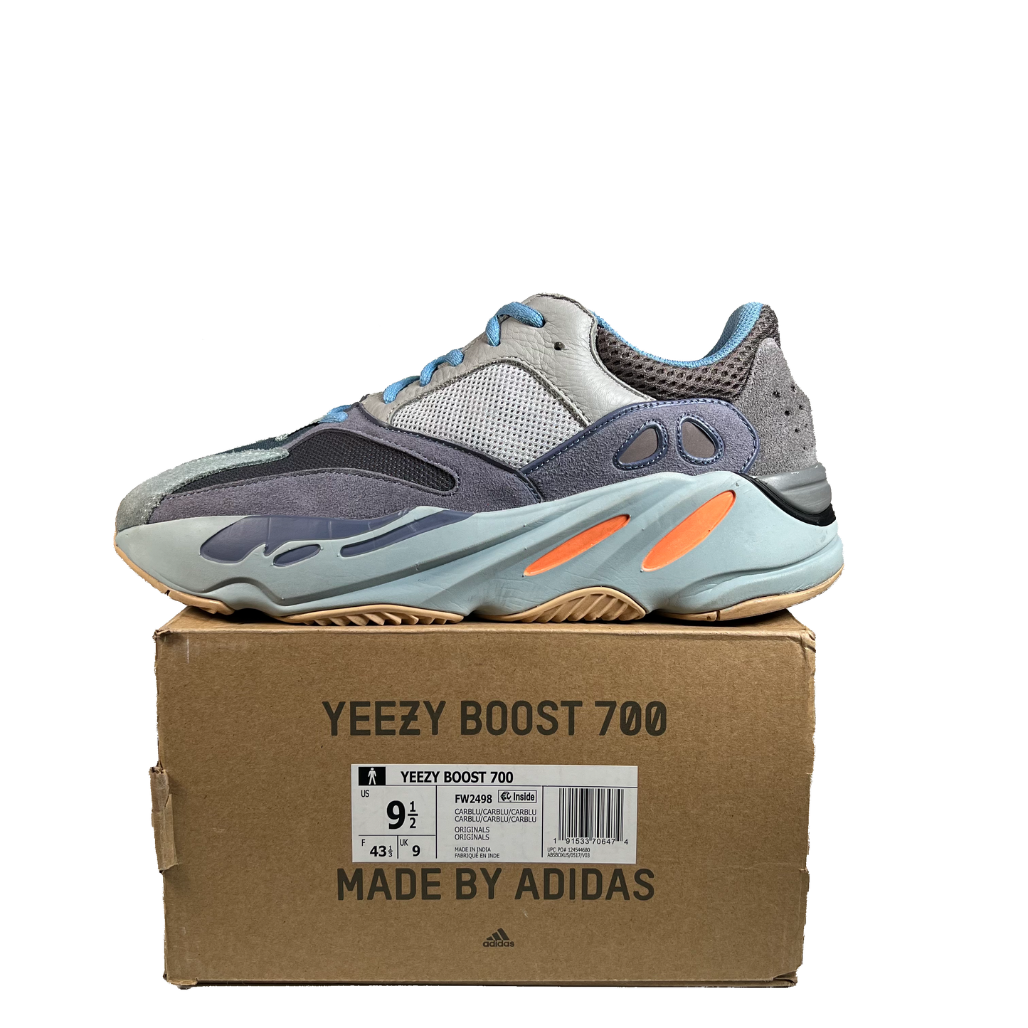 Yeezy 700 Carbon Blue (2019) Size 9.5 USED s22254