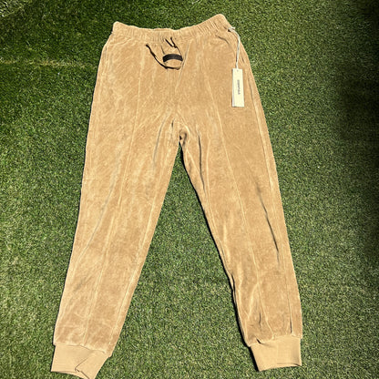 Fear of God FOG Essentials Oak Velour Pants Size Medium NEW x13321