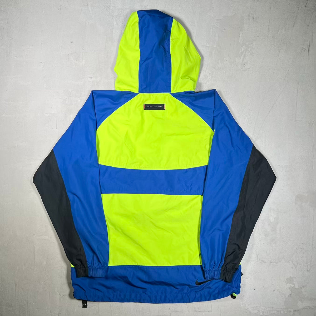 1990s Nike ACG Green/Blue Windbreaker Packable Jacket Size Large USED v20237