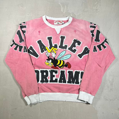Vale Angry Bee Washed Red Crewneck Size Large USED x18930