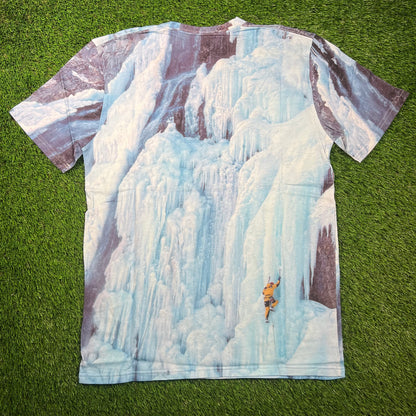 Supreme North Face Ice Climb AOP Tee Size Medium NEW x16666