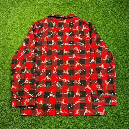 Supreme Hanes Red Holiday Pajama Shirt (2025) Size Medium USED x16733