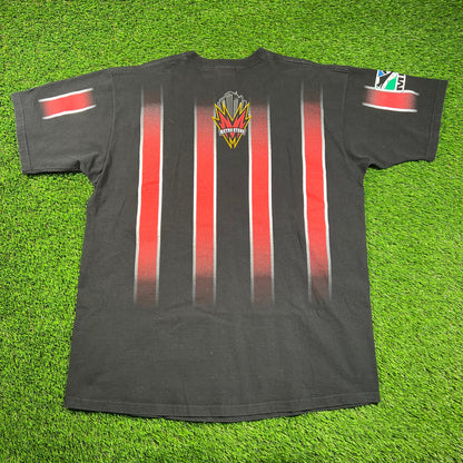 1996 MetroStars Black MLS Jersey Tee Size XL USED v18370